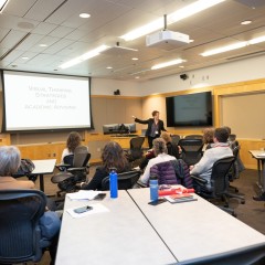 advisors presenting and talking