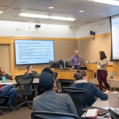 advisors presenting and talking