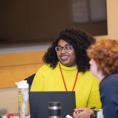 advisors presenting and talking